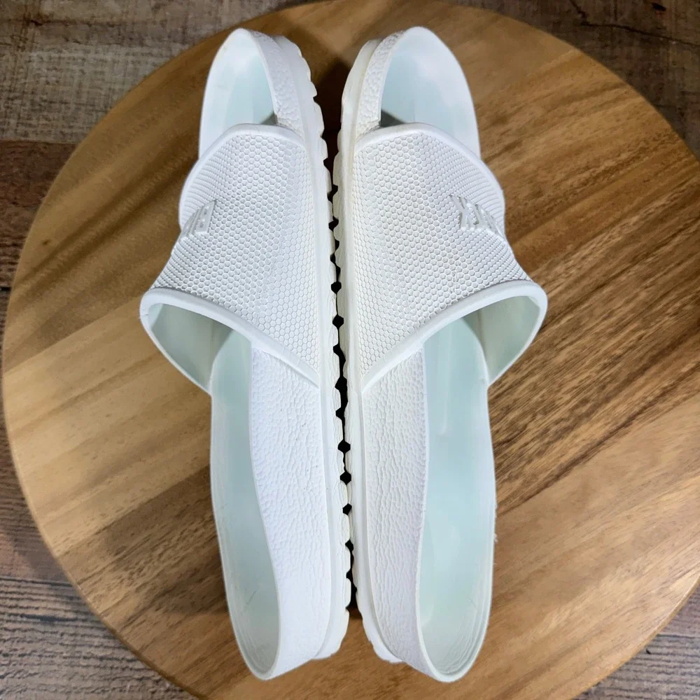 Birkenstock Barbados Womens 8 Mens 6 EU 39 White EVA Slide Sandals Lightweight